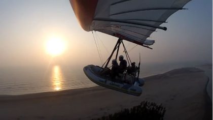 Beautiful Bangladesh in Flying Inflatable Boat