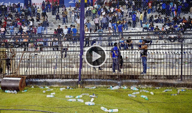 india vs south africa cuttack 2nd t20 bottle throwing play interrupted