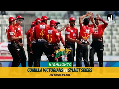 Comilla Victorians VS Sylhet Sixers Highlights || 3rd Match || Edition 6 || BPL 2019