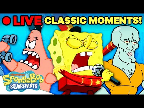 🔴  CLASSIC SpongeBob Moments Marathon! | SpongeBob Live Stream