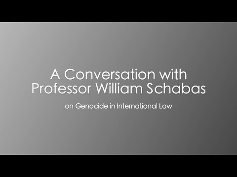 Video Podcast GGP Ep1 A Conversation with Professor William Schabas on Genocide in International Law