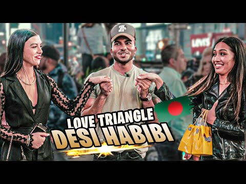 Bangla LOVE TRIANGLE With American Girls (Bangla Funny Video) | Desi Habibi