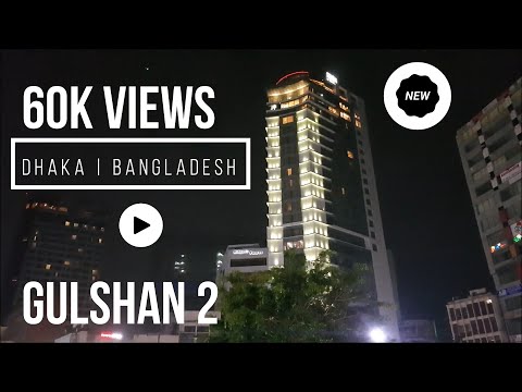 A Walk in Rich Modern Area of Dhaka Bangladesh at Night 4K