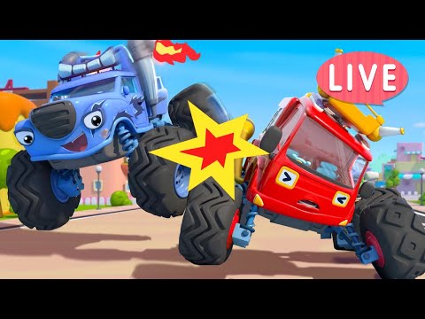 Police Car, Fire Truck, Ambulance, Monster Truck + More Nursery Rhymes | Kids Cartoon | BabyBus