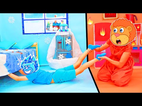 Funny stories with Toys for children | Lion Family | Cartoon for Kids