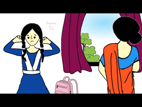 আম্মু যখন ভুলে School dress ধুয়ে দেয়😳😢 Bangla funny cartoon |  Cartoon animation video| flipaclip |