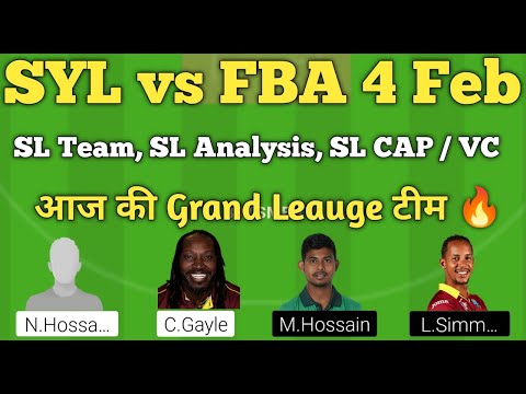 syl vs fba Fantasy team match preview depths analysis syl vs fba bangladesh t20 leauge