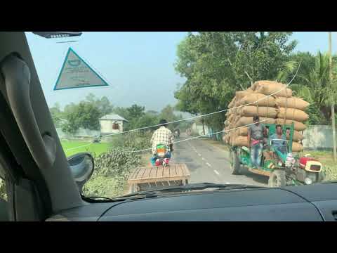 Riding through villages in Bangladesh. Road to Jamalpur, Mymensingh