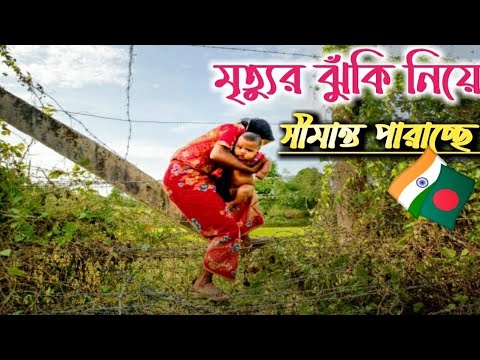 জীবন বাজি রেখে সন্তানকে নিয়ে সীমান্ত পারাচ্ছে 🇮🇳চোরাই পথে বর্ডার পারাপার,India Bangladesh border