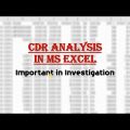Call Data Record | CDR | Analysis with MS Excel | Investigation with Technology