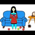 আমার কিছু বদ অভ্যাস 😒🤣 | Bangla funny cartoon | Cartoon animation video | flipaclip animation |