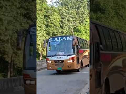 S alam Bus #khagrachari #bus #hill #road #driving #bangladesh #busvideo #shorts #hill #bussid #hanif