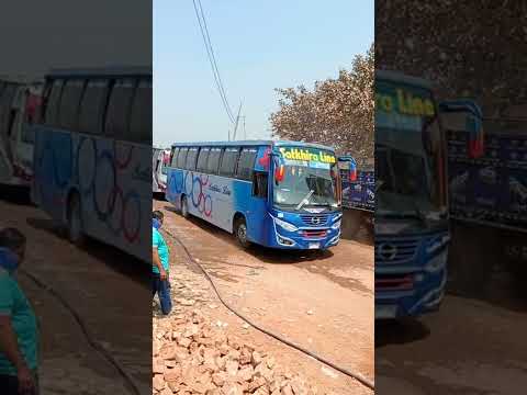 Bangladesh Highway Buses Waiting For Ferry #bus #shorts #bangladesh #busvideo #hanif #eagle #race