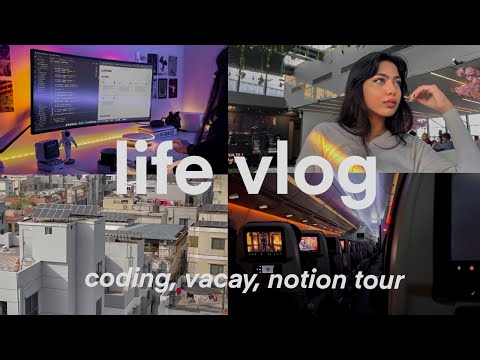 VLOG | travel, coding + study, uni, notion set-up