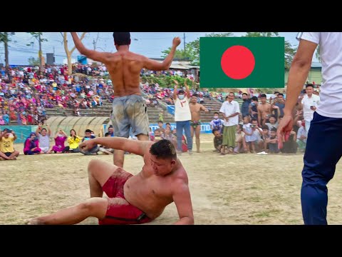 Bangladeshi Wrestling (Boli Khela) Watched in Rangamati Bangladesh 🇧🇩