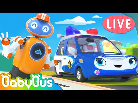 Police Car, Fire Truck, Ambulance, Monster Truck + More Kids Songs | Kids Cartoon | BabyBus