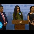 UK, Nadia Murad & Pramila Patten on conflict-related sexual violence-Security Council Media Stakeout