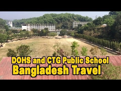 Bangladesh Travel: View of a School, Residential Area in Chittagong from Rooftop