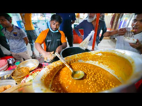 $0.58 Bangladesh Street Food – Best FUCHKA + CHOTPOTI!! | Bangladeshi Street Food