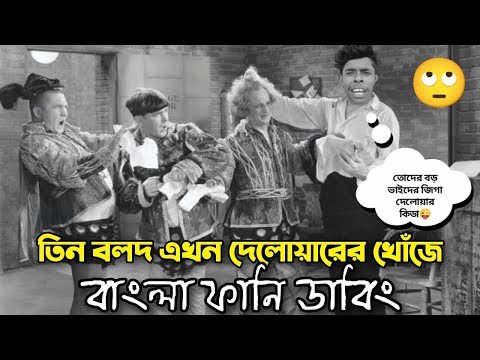 Three Stooges Looking for Delwar | Bangla Funny Dubbing | Bangla Funny Video | Khamoka tv