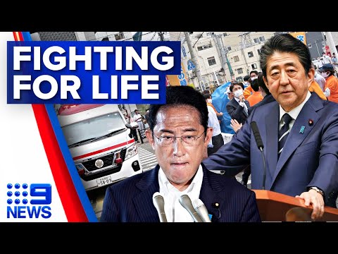 Former Japanese prime minister Shinzo Abe shot while giving speech | 9 News Australia