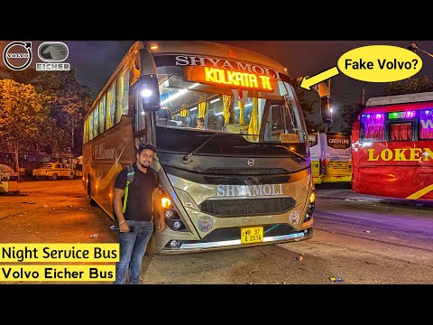 Kolkata to Digha Night Service Volvo Eicher Bus | Shyamoli Paribahan Premium Bus Service