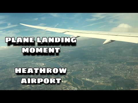 Plane landing Heathrow Airport, Biman Bangladesh Airlines, Uk Travel