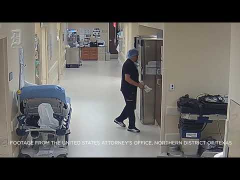 Surveillance footage of Raynaldo Ortiz allegedly placing IV bags into a bag warmer released