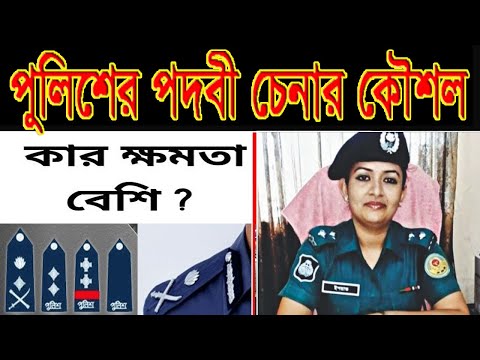 পুলিশের পদবী চেনার কৌশল – Rank of Bangladesh Police