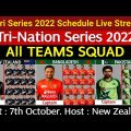 NZ Tri Series 2022 Schedule Squad Live Streaming | Pakistan Bangladesh New Zealand Tri Series Squads