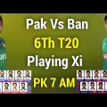 Pakistan Playing 11 Vs Bangladesh 6th T20 Match 2022 / Pak Vs Ban Sixth T20 Match Playing Xi (11)