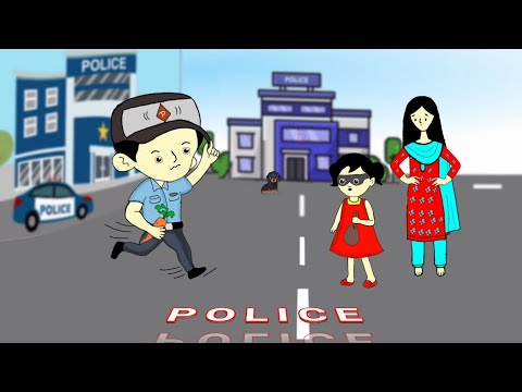 ঘাড় ত্যাড়া বান্দর পুলাপাইনের চোর পুলিশ🤣🤔 Bangla funny cartoon | animation video| flipaclip animation