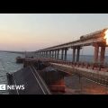 Crimea bridge partly reopens after huge explosion, Russia says – BBC News