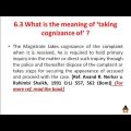 What is the meaning of ‘taking cognizance… (Criminal Law of Bangladesh Vol 1)