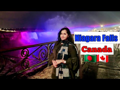 The great view of Niagara Falls at night || Bangladesh to Canada || Travel Vlog || 2021 ||