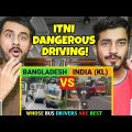 🇵🇰 Pakistani Reaction on Bangladesh Vs Indian Bus Drivers Dangerous Race 🇧🇩