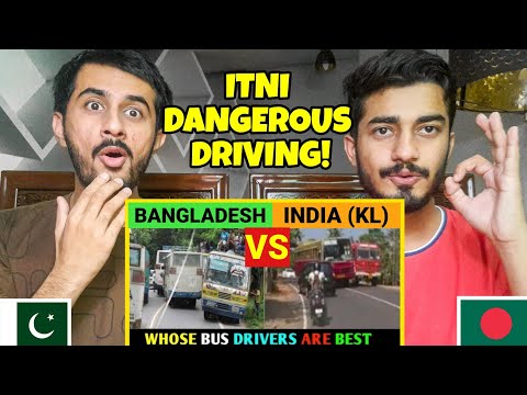 🇵🇰 Pakistani Reaction on Bangladesh Vs Indian Bus Drivers Dangerous Race 🇧🇩