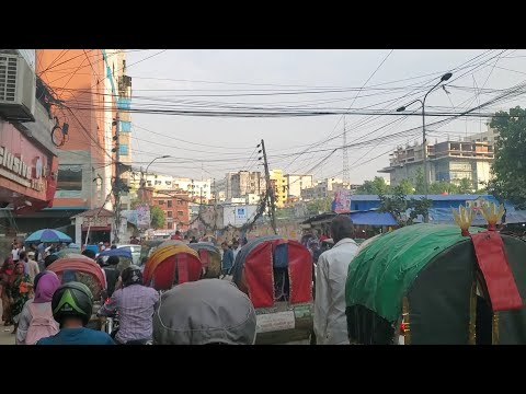 4K World's most congested city (Dhaka bangladesh) travel on Rickshaw vlog :1