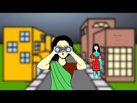 এলাকার সিসি ক্যামেরা ছেচড়া আন্টি😡Bangla funny cartoon | Cartoon animation video  flipaclip animation