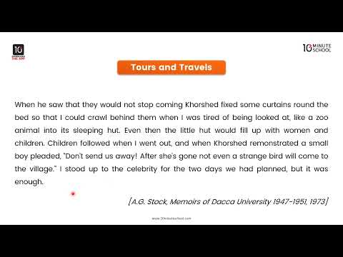 Unit 11: Tours and Travels – Travelling to a Village in Bangladesh [HSC]