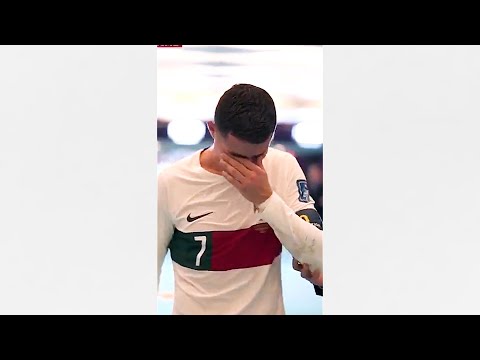 REACTING TO RONALDO CRYING AFTER HIS FINAL WORLD CUP MATCH 🐐❤️ #Shorts