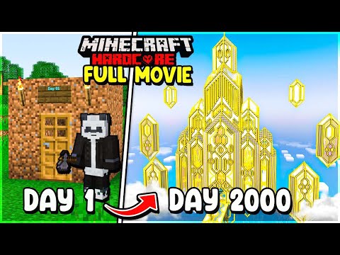 I Survived 2000 DAYS in Minecraft Hardcore in HINDI (Full Movie)
