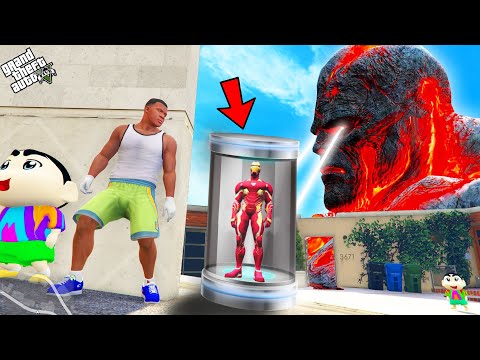 GTA 5 : Franklin Stealing Ironman Suit To Attack Lava Monster In Los Santos In GTA 5 ! (GTA 5 Mods)