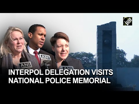 Interpol delegation with officers from various countries pay tribute at National Police Memorial