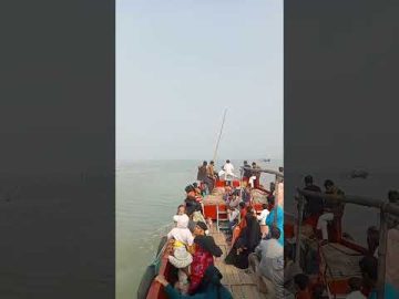 Sunny day ☀ in Meghna river on boat.#travel #river #vlog #vlogs #bangladesh #boat #nature #sunny