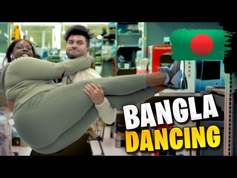 BENGALI DANCING in America's Largest Supermarket Walmart (Bangla Funny Video) | Desi Habibi