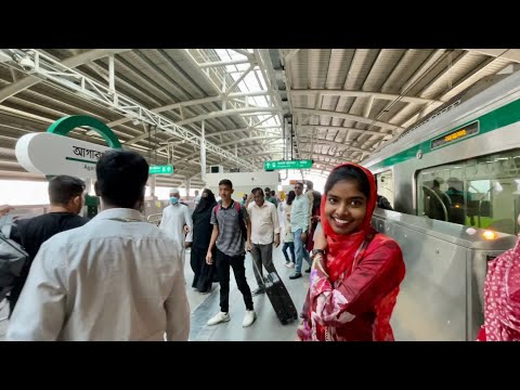 Bangladesh 🇧🇩 – Dhaka metro rail on a busy day – people's atmosphere and the train journey