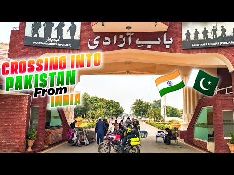 Crossing into Pakistan from India | Attari-Wagah Border | Bangladesh to UAE Motorcycle Couple Tour