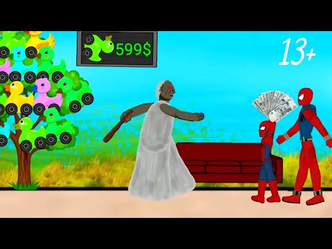 Granny Vs Small Spiderman Bangla Funny video 😂 Part-8 Big Spider 🕷️ Man Vs Granny Shop has