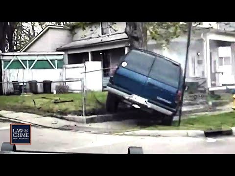Woman Crashes SUV into Pole, Tree During Police Chase — Dashcam Video